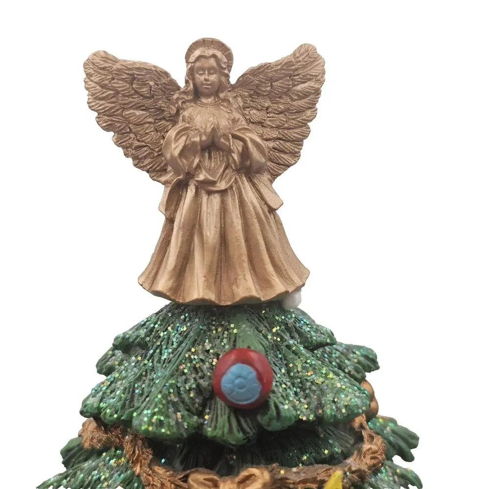 San Francisco Music Box Rotating Victorian Tree Plays 12 Days Xmas Hand Painted